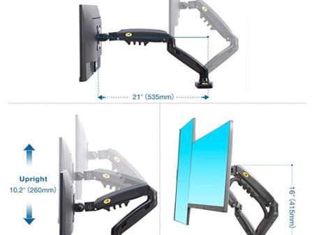 North Bayou F160 Dual Deskmount 17-27  (75x100) 2-9kg For Sale