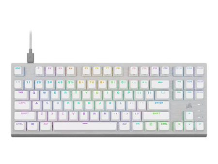 Corsair K60 PRO TKL RGB White Tenkeyless OPX Switch Optical-Mechanical Gaming Keyboard CH-911D11A-NA Online now