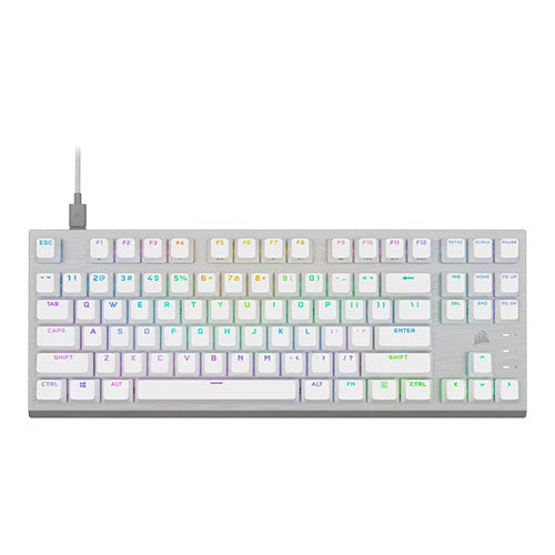 Corsair K60 PRO TKL RGB White Tenkeyless OPX Switch Optical-Mechanical Gaming Keyboard CH-911D11A-NA Online now