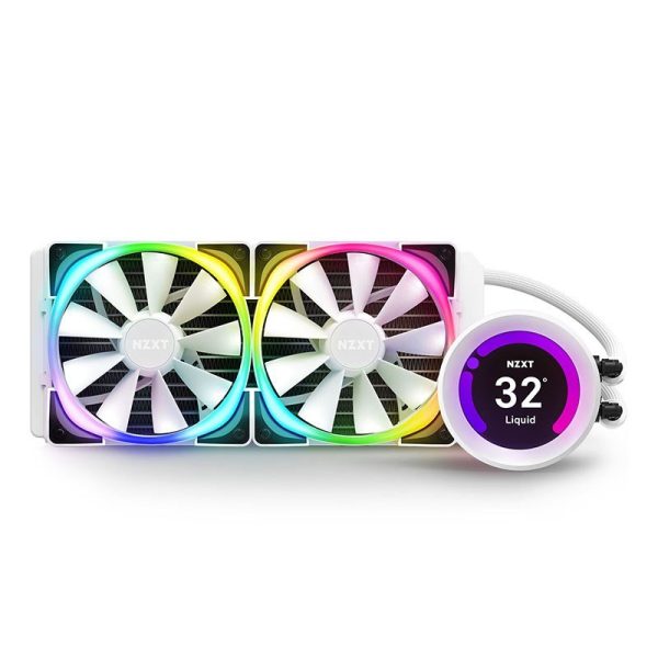 NZXT Kraken Z53 240mm White Liquid Cooler with LCD Display RL-KRZ53-RW on Sale