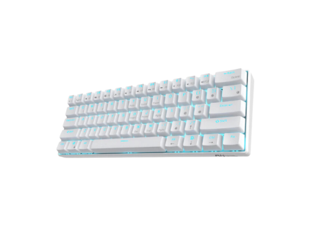 RK Royal Kludge RK61 Wired   Wireless RGB 60% Compact 61-Keys White Blue Switch Tri mode Hotswappable Mechanical Keyboard Online now