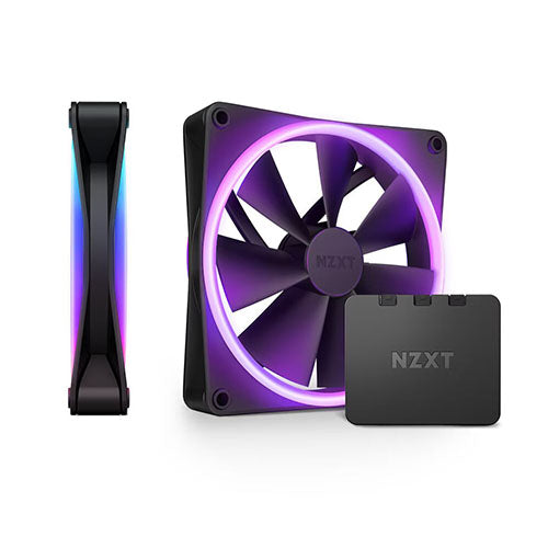 NZXT F140 RGB Duo 2pack 140mm Fan ( White RF-D14DF-W1 | Black RF-D14DF-B1 ) Sale