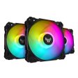 Asus TUF TF120 RGB Black 120mm 3Pack 76 CFM 1900rpm aux fan TF120A1R Cheap