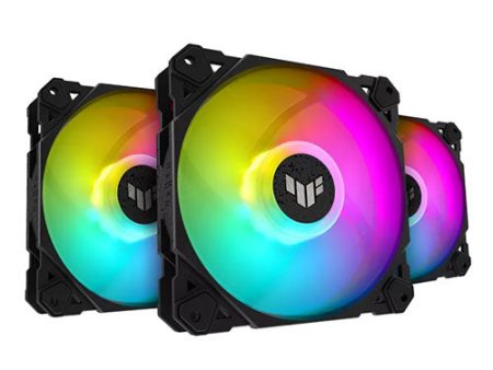 Asus TUF TF120 RGB Black 120mm 3Pack 76 CFM 1900rpm aux fan TF120A1R Cheap