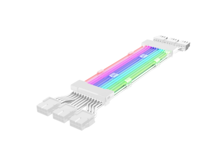 Triple 8pin ARGB PCIE GPU Extension Cable WHITE Online Hot Sale