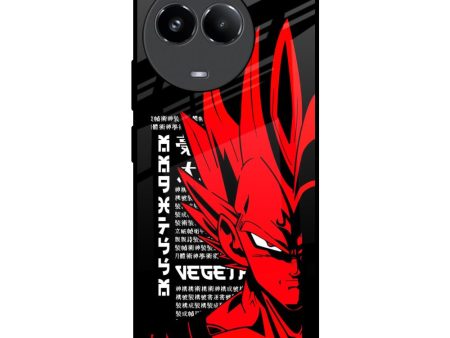 Red Vegeta Glass Case for Realme 11 5G Sale