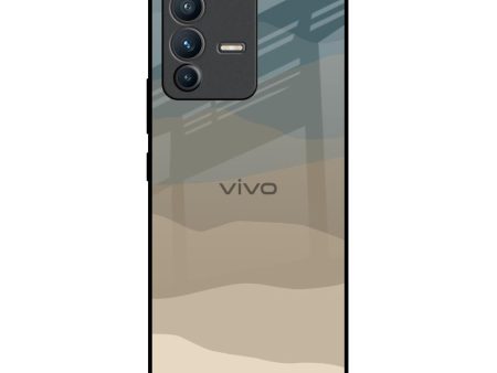 Abstract Mountain Pattern Glass Case for Vivo V23 5G Online Sale