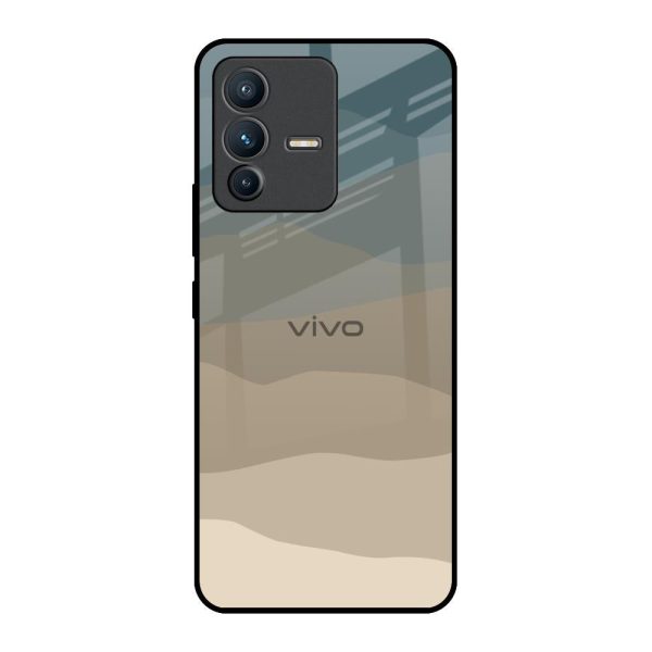 Abstract Mountain Pattern Glass Case for Vivo V23 5G Online Sale