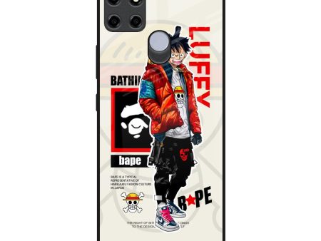 Bape Luffy Glass Case for Realme C25 Cheap