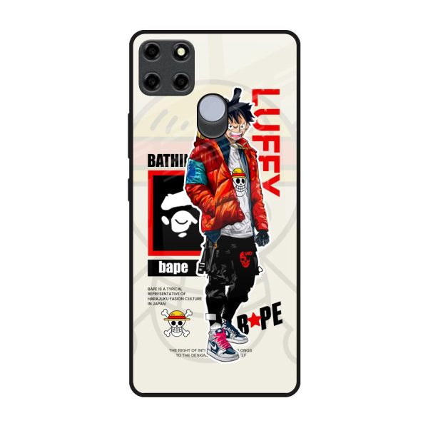 Bape Luffy Glass Case for Realme C25 Cheap