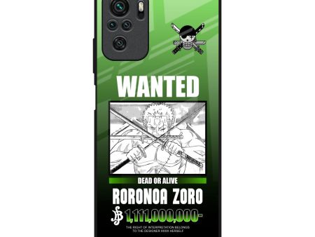 Zoro Wanted Glass Case for Redmi Note 10 For Sale