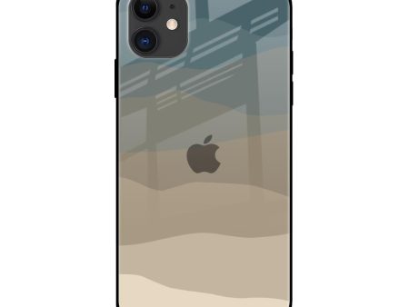 Abstract Mountain Pattern Glass Case for iPhone 12 Online Sale