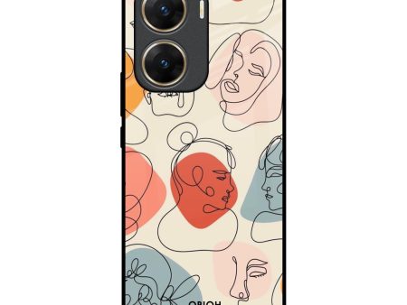 Abstract Faces Glass Case for Vivo V29e 5G Supply