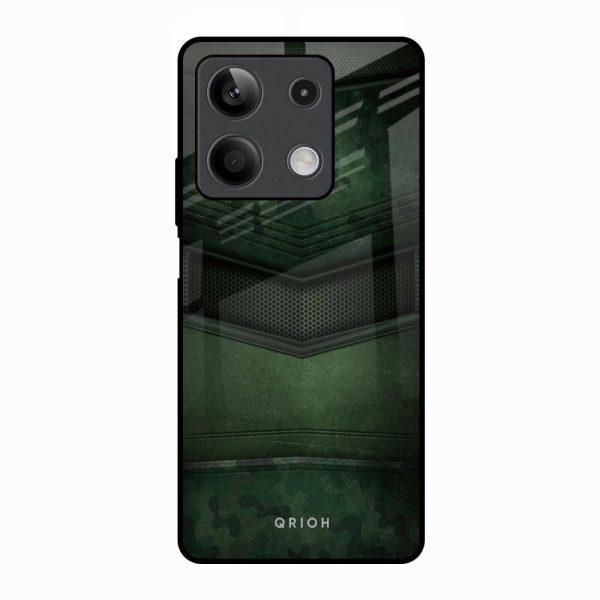 Green Leather Glass Case for Redmi Note 13 5G Online now