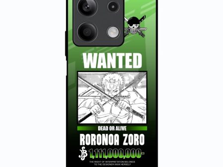 Zoro Wanted Glass Case for Redmi Note 13 5G For Sale