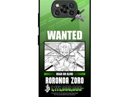 Zoro Wanted Glass Case for Poco X3 Pro Online Sale