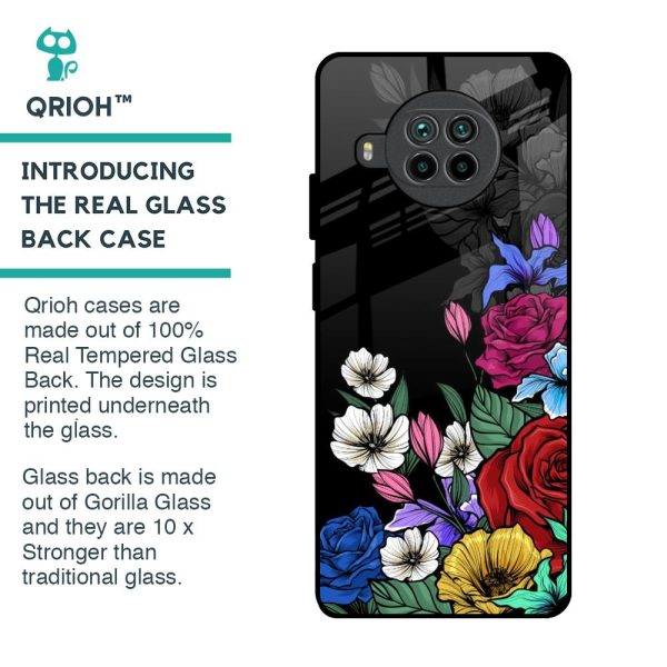 Rose Flower Bunch Art Glass Case for Mi 10i 5G For Discount