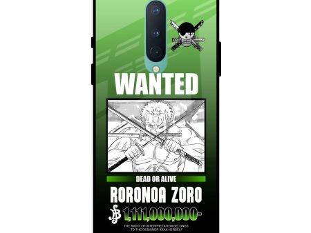 Zoro Wanted Glass Case for OnePlus 8 on Sale