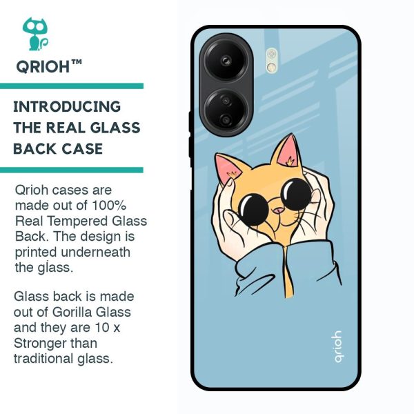 Adorable Cute Kitty Glass Case For Redmi 13C Supply