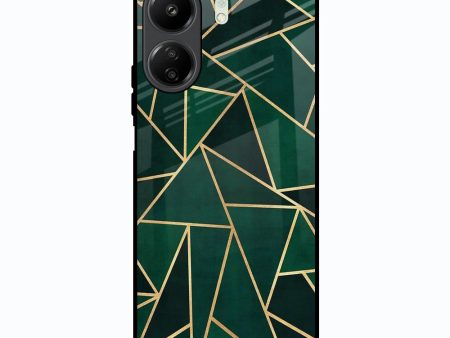 Abstract Green Glass Case For Redmi 13C on Sale